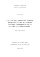 Electric field modificiations of  metal-dielectric multilayer systems for fabrication of optical filter microarray