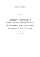 Microscopic investigation of intrinsic defects in transition metal dichalcogenide monolayers grown by chemical vapour deposition