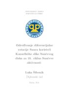 Odredivanje diferencijalne rotacije Sunca koristeći Kanzelhöhe slike Sunčevog diska za 19. ciklus Sunčeve aktivnosti