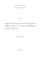 prikaz prve stranice dokumenta Monte Carlo simulacija transporta čestica emitiranih prilikom raspada 123I: primjena u jednofotonskoj emisijskoj tomografiji