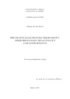 prikaz prve stranice dokumenta Pretražni elektronski mikroskop u mikrobiologiji i dijagnostici zaraznih bolesti